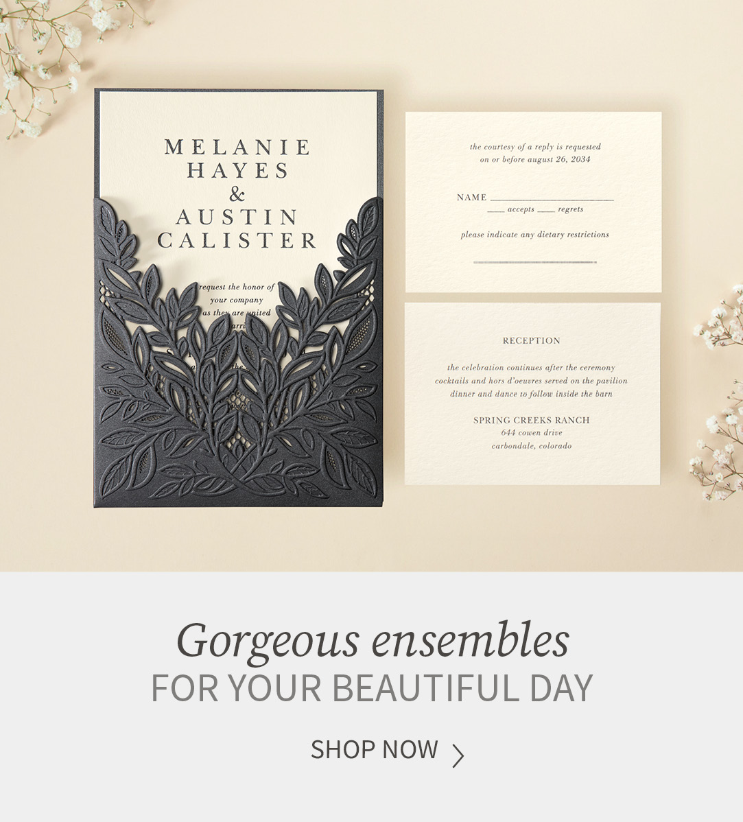 wedding ensembles mobile banner